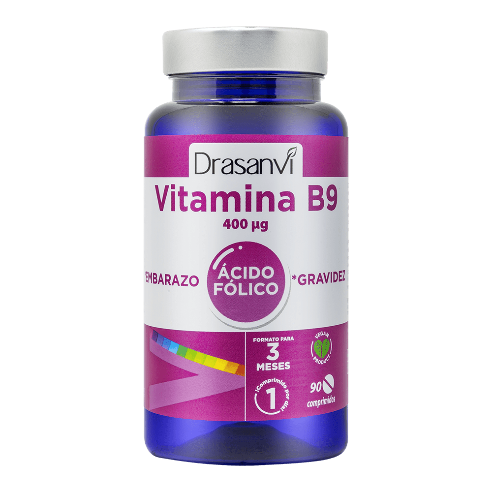 Vitamina B9 400 µg Acido Fólico 90 comprimidos Drasanvi