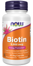 Biotina 5000mcg 60 cápsulas vegetais NOW
