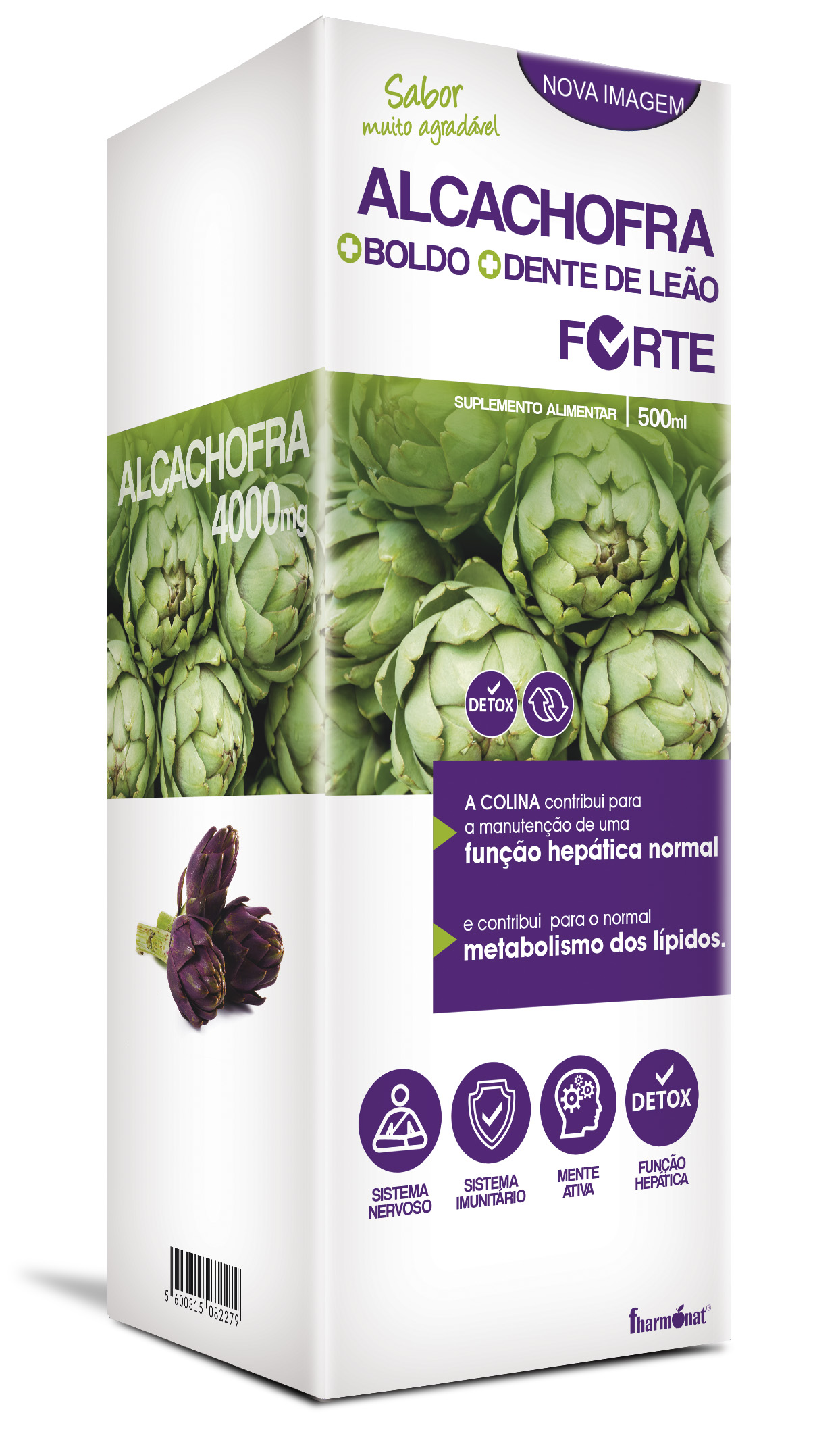 Alcachofra + Boldo + Dente de leão Forte 500ml Fharmonat