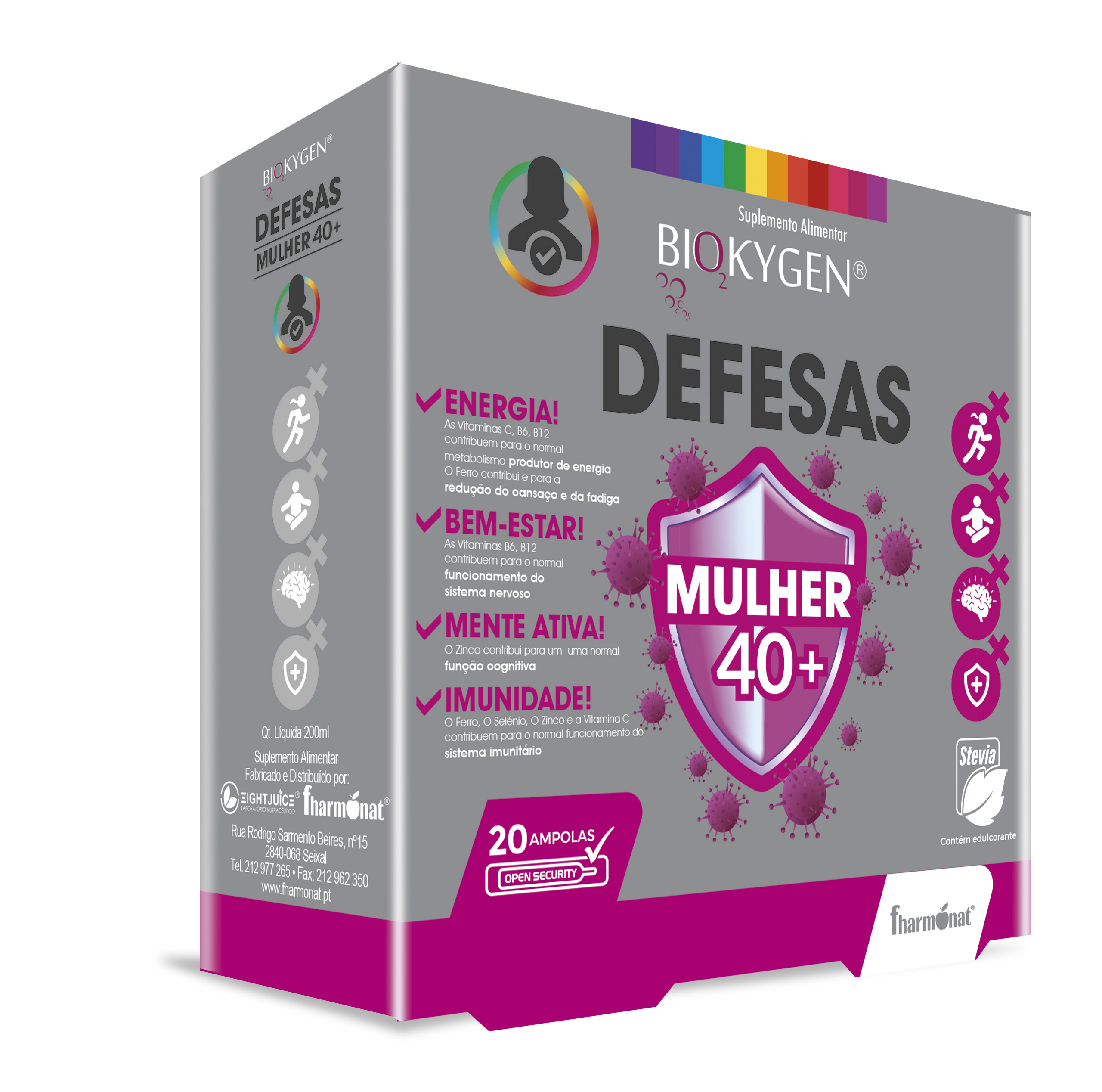 Defesas Mulher 40+ 20 ampolas Biokygen