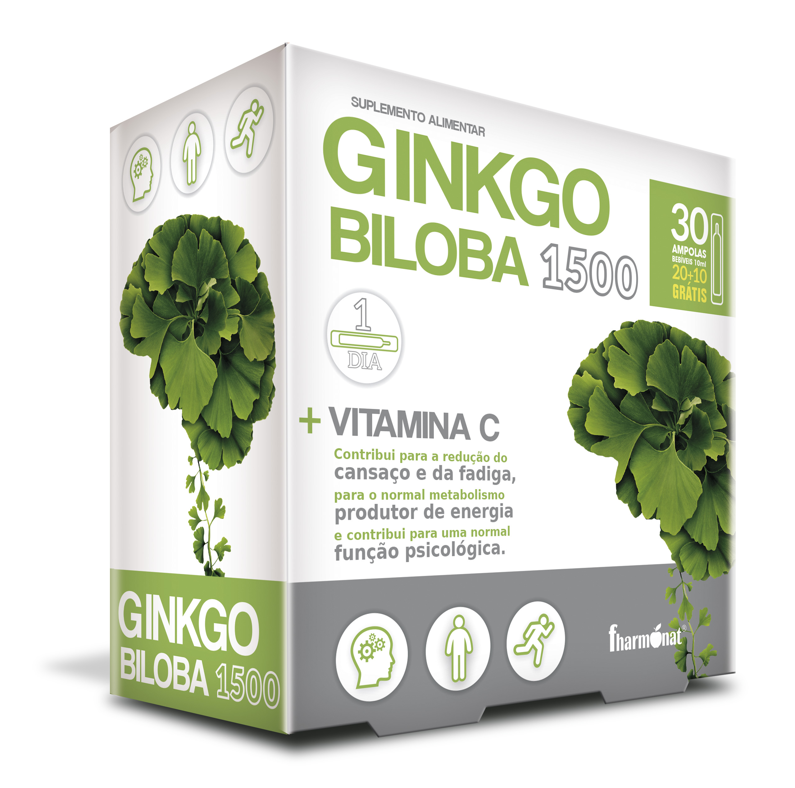 Ginkgo Biloba + Colina 20 x 10ml ampolas Biohera