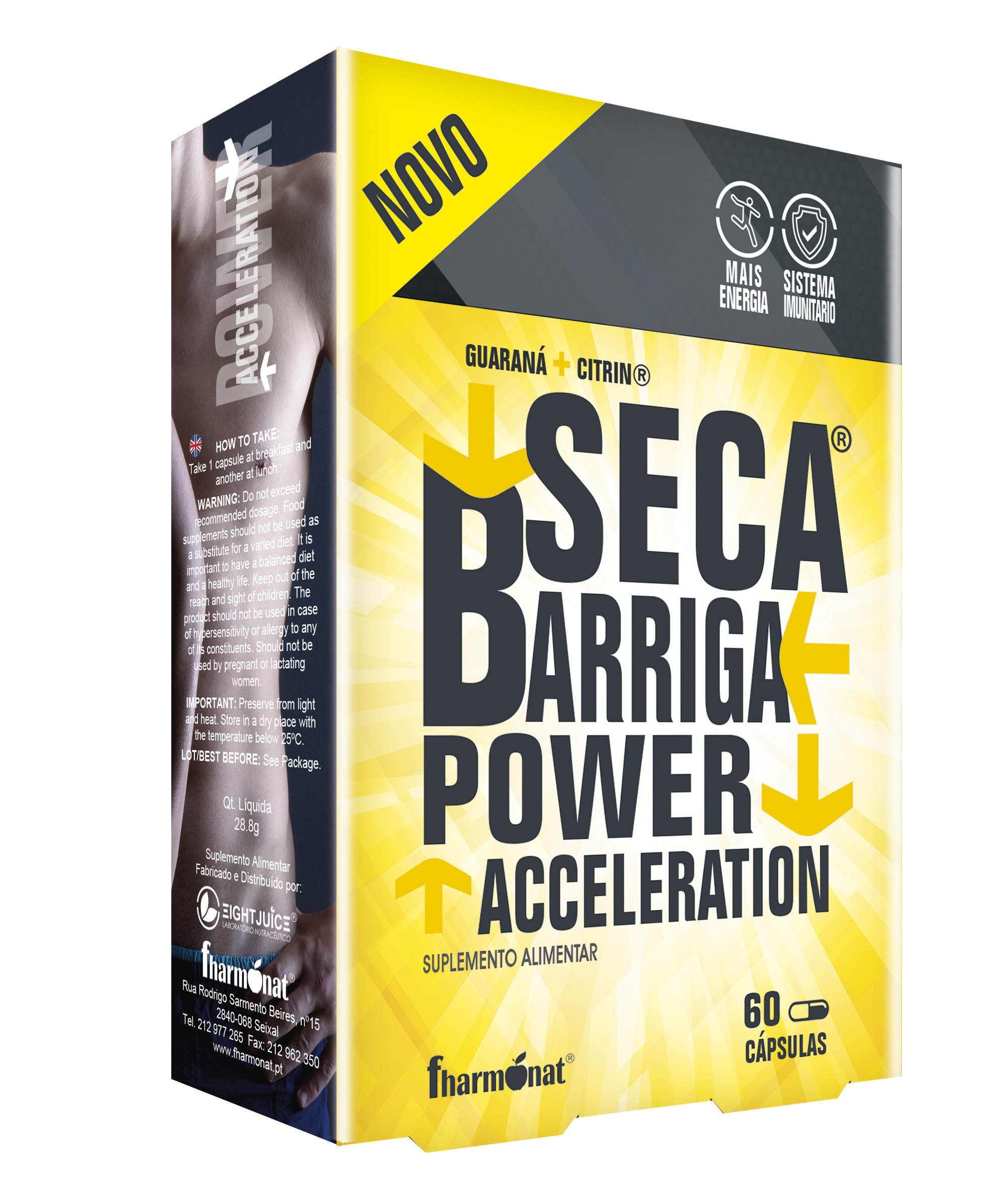 Seca barriga Power Acceleration 60 cápsulas